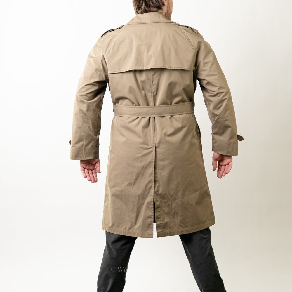 Vintage London Fog Maincoats Tan Trench Pea Coat - Picture 3 of 10
